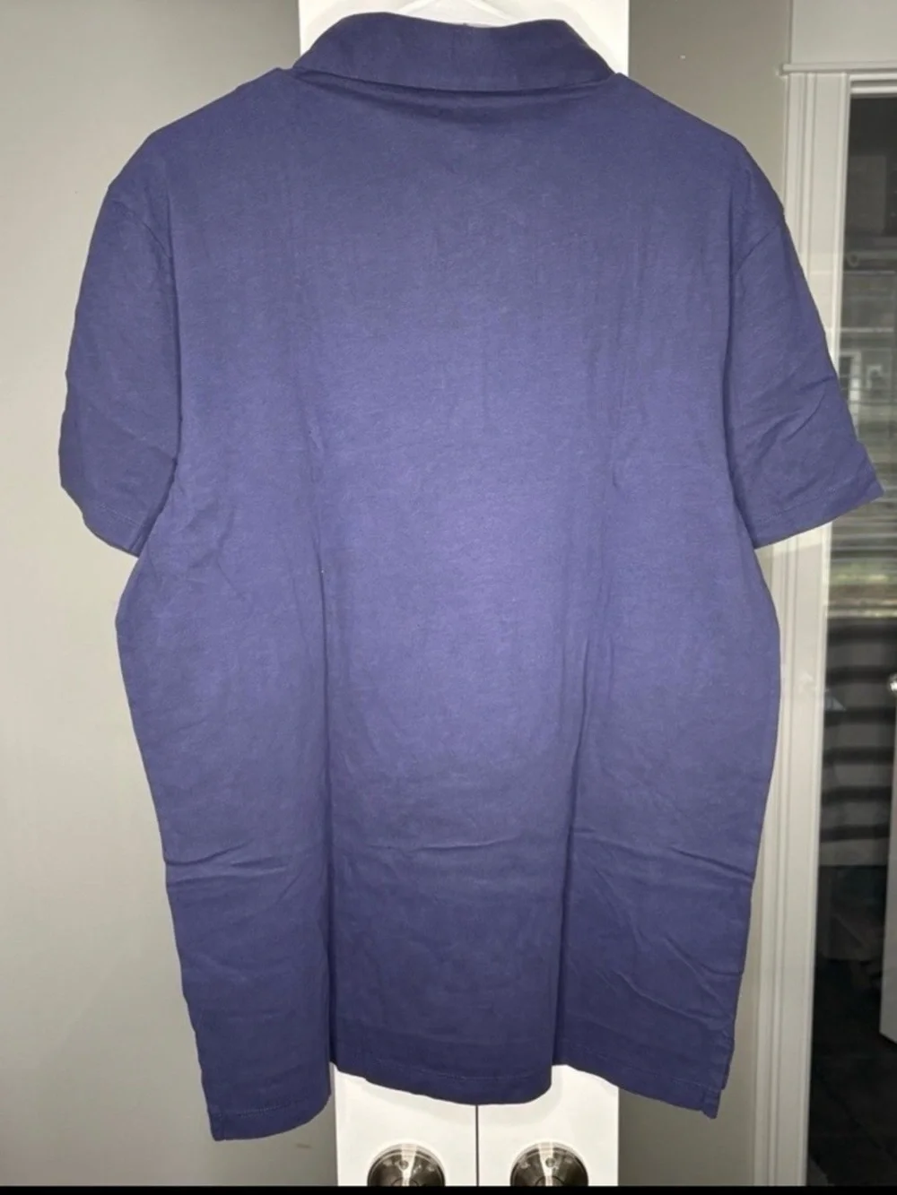 NWT J. Crew Sueded Cotton Polo Shirt Navy Blue
